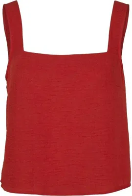 Image de Vero Moda Kita T-shirt sans manches Rouge M Femme Rouge M