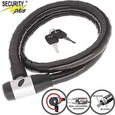 Immagine prodotto di Blocca cavo blindato GS98 L 120 cm P 24 mm nero