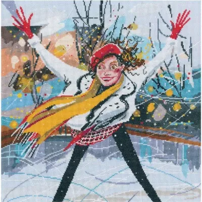Produktbild von RTO Kreuzstichkissen Set "Freude", Zählmuster, 40x40cm