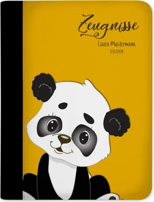 Produktbild von Zeugnismappe, Dokumentenmappe, Ordner A4, Panda Bär Gelb