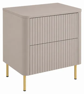 Immagine prodotto di Mobile da bagno 60, finitura cachemire, impiallacciatura cachemire, gambe dorate, dimensioni 60,8 x 44,2 x 65 cm