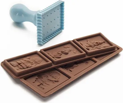 Immagine prodotto di Stampo per biscotti Ibili, plastica, 6,5x5 cm, blu