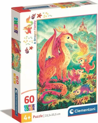 Produktbild von CLEMENTONI Drachenfamilie Puzzle 60 Teile