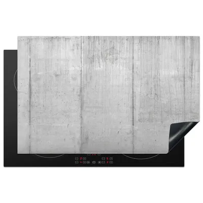 Obrázek produktu pro KitchenYeah® Kryt varné desky šedý - betonový vzhled - průmyslový, 80x52cm, dekorace do kuchyně, keramický kryt varné desky, kryt varné desky