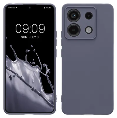Produktbild von kwmobile Handyhülle für Xiaomi Redmi Note 13 Pro 5G / Poco X6 5G Hülle - weiches Handy Silikon Case - Schutzhülle Cover - Blaugrau