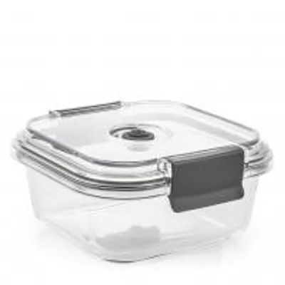 Produktbild von H&H, quadratischer Glasbehälter mit Deckel und Vakuumventil, 310 ml