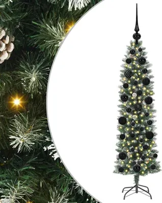 Immagine prodotto di vidaXL Albero di Natale artificiale sottile verde e bianco 120 cm