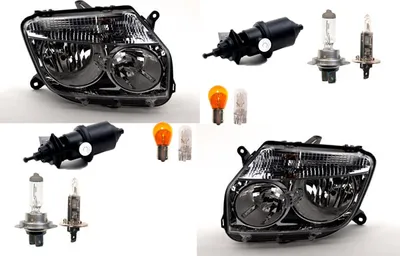 Produktbild von Scheinwerfer passend für Dacia Duster 04/10-12/13 Leuchtmitt. Li Re + Stellmotor 260600069R 8200211014 7700421671 6001546791 260100067R Johns