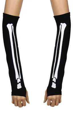 Produktbild von Foxxeo 35017 | Knochenhandschuhe Halloween Handschuhe
