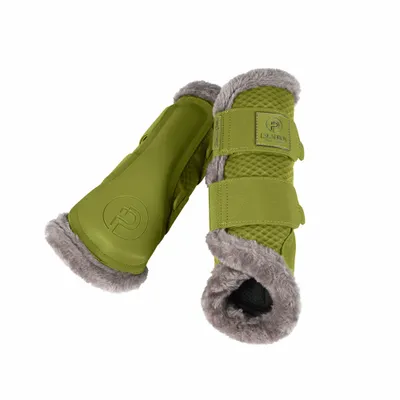 Produktbild von Eskadron Platinum Gamaschen " MESH FAUX FUR ", 1 Paar Größe - XL Farbe - moss green