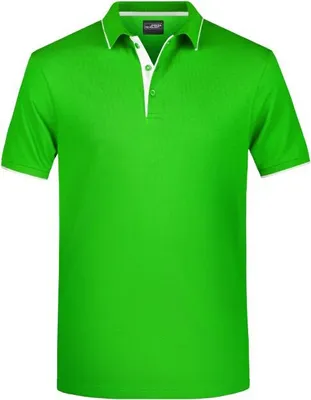 Produktbild von Klassisches Polo mit Kontraststreifen frog/white, Gr. 3XL