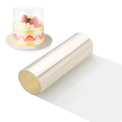 Produktbild von Tortenrandfolie - Transparente Acetat-Rolle - Zum Backen und Dekorieren - 15 cm x 10 m