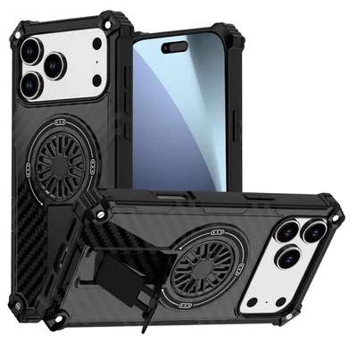 Obrázok produktu pre Pre Apple iPhone 17 Pro Max Camouflage MagSafe 360 Ring Hybrid Kickstand Case