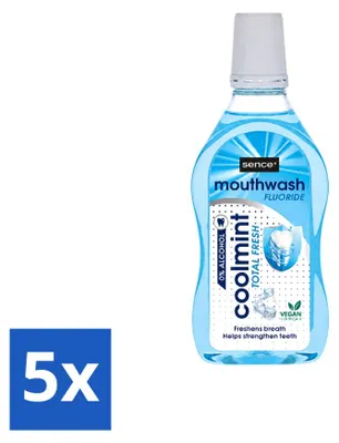 Produktbild von 5 x Sence Fresh Coolmint Mundspülung - 500 ml - Vorteilspackung - 5 Stücke