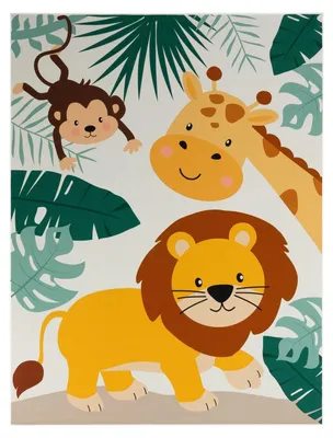 Produktbild von TT Home Kinderteppich Babyzimmer Teppich Kinderzimmer Rutschfest Tiere Weltkarte Autos Größe 80x150 cm
