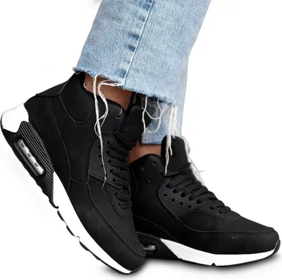 Produktbild von Herren Winter Sneaker Gefüttert Warm Schuhe Stiefel Boots Air Max Schwarz Gr.37