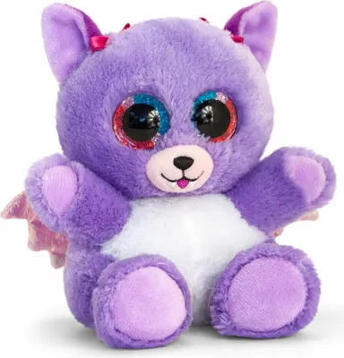 Image de Keel Toys Mini peluche 15 cm de haut - Idéal pour câliner et collectionner Chauve-souris