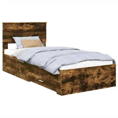 Zdjęcie produktu dla Ramka łóżka Dąb wędzony 100 x 200 cm Materiał drewnopochodny