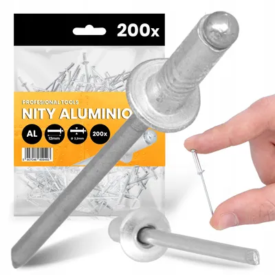 Obrázek produktu pro TRCR Hliníkové nýty slepé 3,2x12mm Pozinkované 200ks