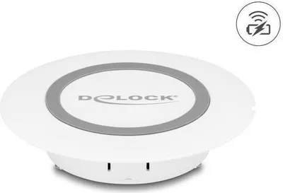 Immagine prodotto di Delock - Induktive Ladematte - zum Tischmontage - 15 Watt - 1,25 A - Fast Charge - weiß (66260)