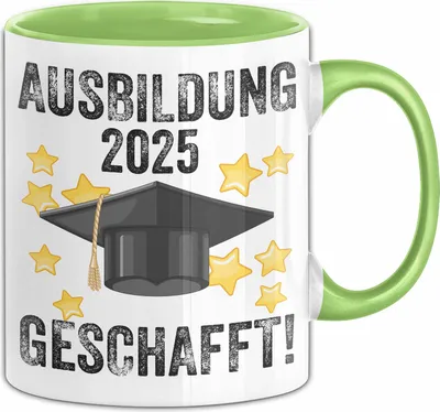 Produktbild von Trendation - Ausbildung Bestanden Geschenk Tasse Geschenkidee Bestandene Prüfung Abschluss 2023 Endlich Geschafft (Grün)