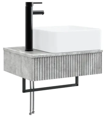 Produktbild von Wandmontiertes Waschbecken Betongrau 50 x 41 x 39 cm