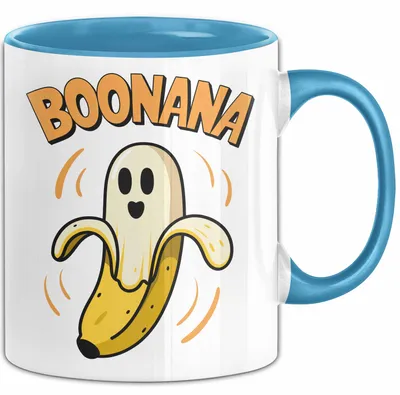 Produktbild von Banane Halloween Feier Tasse Geschenk Lustige Geschenkidee Spruch Boonana (Blau)