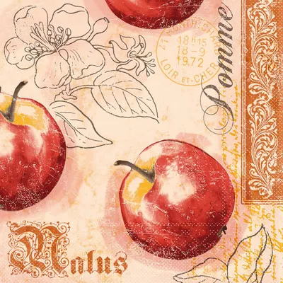 Produktbild von Tissue Serviette Malus, 40 x 40 cm, 3-lagig, 100 Stück - Mank - Herbstdesign