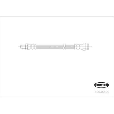 Produktbild von CORTECO 19036629 Bremsschlauch Hinten für FIAT Panda Schrägheck (312, 319) BRAVO II (198) für LANCIA DELTA III (844)