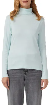 Produktbild von s.Oliver Damen T-Shirt – Slim Fit, Rollkragen, Langarm, Jersey
