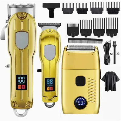 Produktbild von Professionelle Haarschneidemaschine Elektrorasierer Rasierer für Männer Wiederaufladbare Haarschneidemaschinen und Trimmer Barttrimmer Friseurset