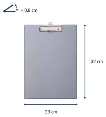 Produktbild von MAUL Klemmbrett A4 Hochformat Karton Folie silber