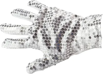 Produktbild von Popstar Pailletten Handschuhe Michael Jackson Glitzer-Handschuh silber