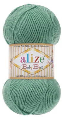 100g Strickgarn ALIZE Baby Best 463 light aqua Babywolle