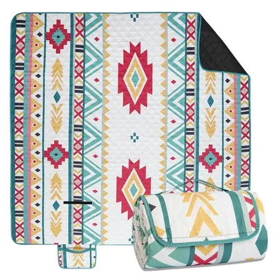 Obrázek produktu pro Pikniková deka 200 x 200 cm - Voděodolná/Izolovaná - Měkká/Šetrná k pokožce - Pikniková podložka/Plážová deka - Kempingová deka - Ideální pro venkovní použití - Plážová podložka