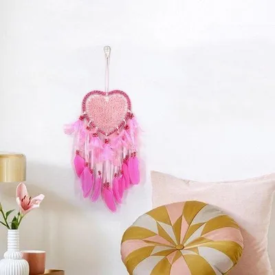 Produktbild von LED-Licht-Vogel als Wanddekoration (rosa)
