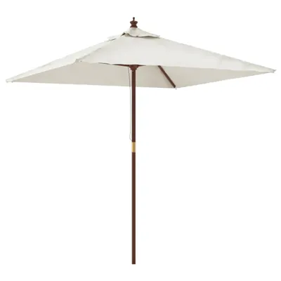 Immagine prodotto di vidaXL Ombrellone con palo in legno color sabbia 198x198x231 cm