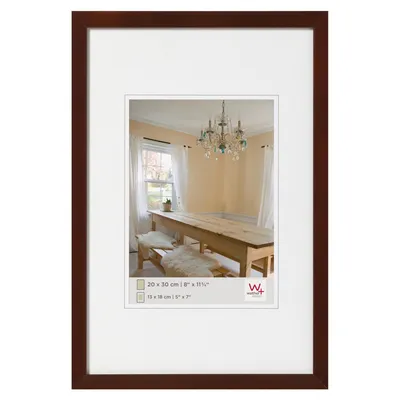 Image de Cadre en bois Walther PEPPERS 30x40 cm profilé en bloc de noyer verre clair
