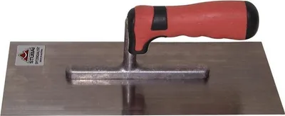 Produktbild von Glättekelle L.280mm B.130mm 2K-Griff Zahn 10x10 Bandstahl S.0,75mm STUBAI