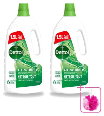 Produktbild von 2 x Dettol Original Allesreiniger - 1,5 l - Sparpackung - 2 Stücke