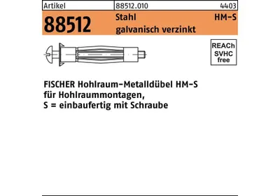 Image de Fischer - Chevilles métalliques creuses HM M 6 x 60 mm, 471436