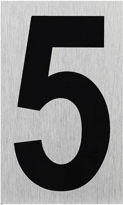 Obrázek produktu pro Hliníková cedule na dveře "5" 100x60mm