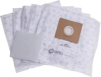 Obrázek produktu pro ETA Sáčky do vysavače ETA960068000 Sada originálního příslušenství, 5 + mikrofiltr 155x145 mm kus(y), Vhodné pro všechny sáčkové vysavače ETA, Gallet a další (seznam je přiložen)