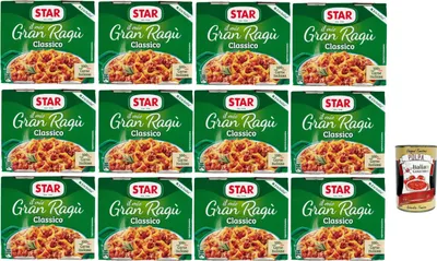 Produktbild von Il Mio Gran Ragù Star Classico, N.1 in Italien, tomatensauce 24x 180g sauce Tomatensuppe, Fleisch und Tomatensauce + Italian Gourmet polpa 400g