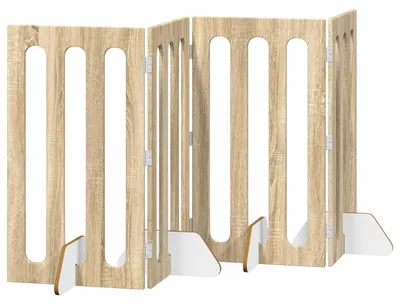 Zdjęcie produktu dla Składany kojec dla zwierząt 4 pcs Dąb Sonoma 201 x 38 x 90 cm