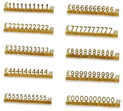 Imagen del producto de Etiqueta metálica estándar pequeña: ligera, duradera, ideal para joyería y anillos, etiqueta de precios