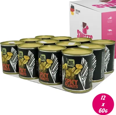 Produktbild von NoyNuts NoyNuts Spicy Peanuts 12 x 60g