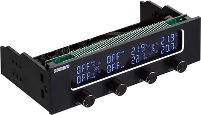 Image de sempre SE-MP-5FC4-BL Contrôleur de ventilateur 4x avec écran LCD bleu