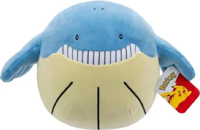 A plush toy of a Pokemon character, Wailmer, is shown against a white background.