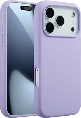 Image de Coque arrière en silicone liquide Accezz avec MagSafe pour l'iPhone 17 Pro d'Apple - Gris lavande